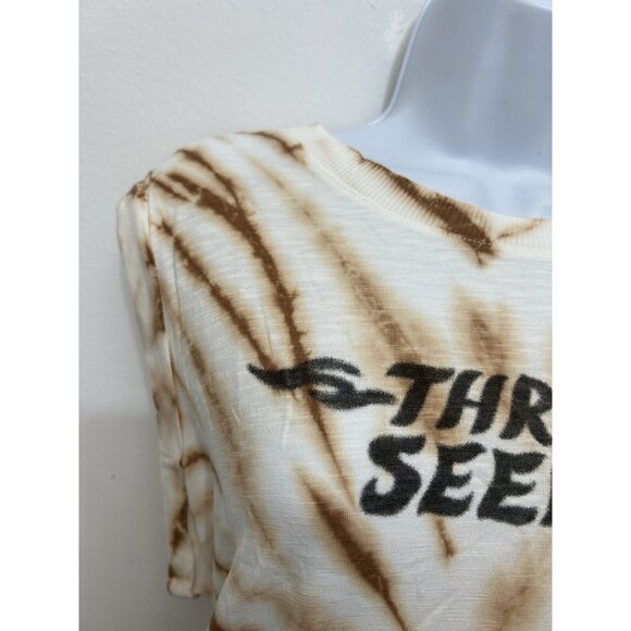 Torrid Woman’s Crew Neck, Roll Sleeve Muscle Top, Graphic Thrill Seeker, Size 1X - Picture 4 of 9